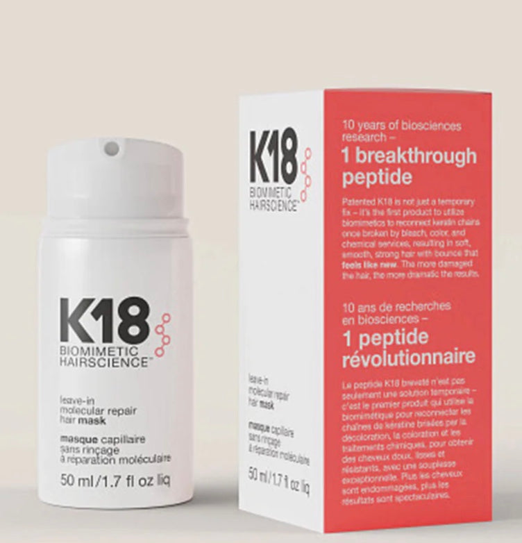 K18 LEAVE-IN MOLECULAR REPAIR HAIR MASK 50ML